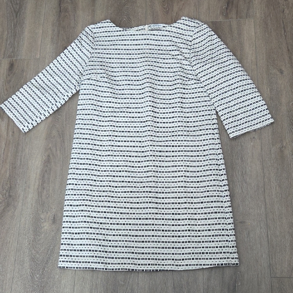Steven Alan Black and White Patterned Midi Shift Size 6